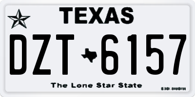 TX license plate DZT6157