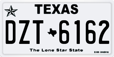 TX license plate DZT6162