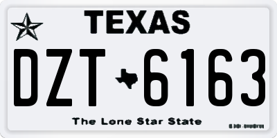 TX license plate DZT6163