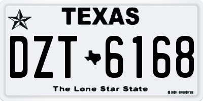 TX license plate DZT6168