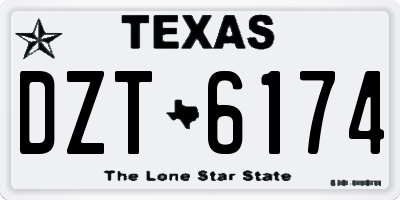 TX license plate DZT6174