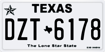 TX license plate DZT6178