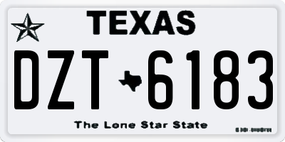 TX license plate DZT6183