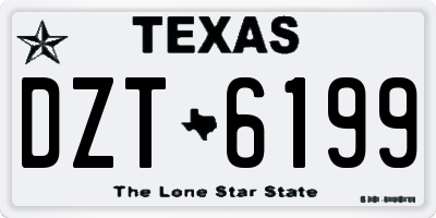 TX license plate DZT6199