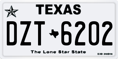 TX license plate DZT6202