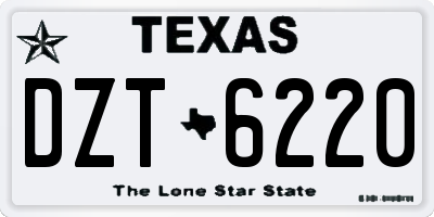 TX license plate DZT6220