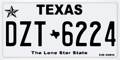 TX license plate DZT6224
