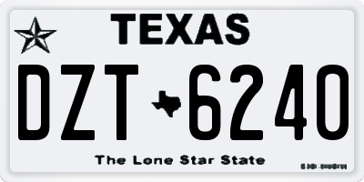 TX license plate DZT6240