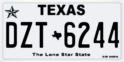 TX license plate DZT6244