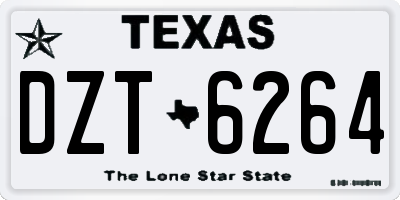 TX license plate DZT6264
