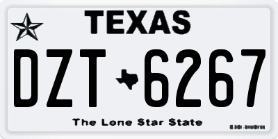 TX license plate DZT6267