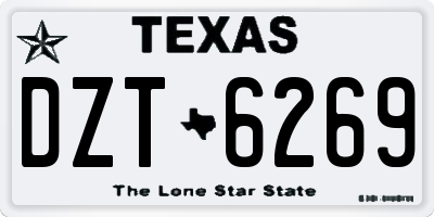 TX license plate DZT6269