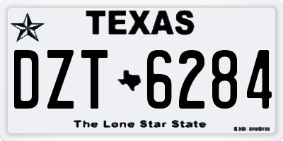 TX license plate DZT6284