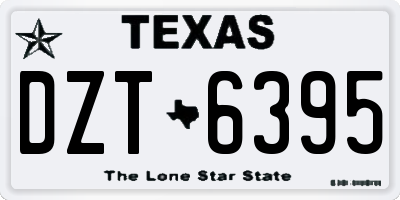 TX license plate DZT6395