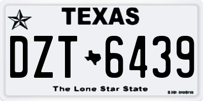 TX license plate DZT6439