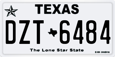 TX license plate DZT6484