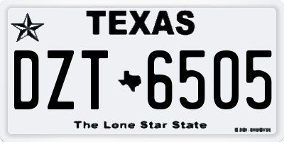 TX license plate DZT6505