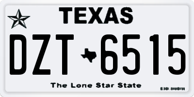 TX license plate DZT6515