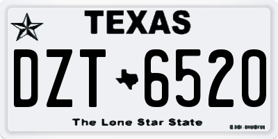 TX license plate DZT6520