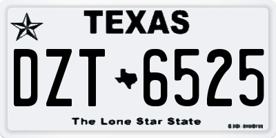 TX license plate DZT6525