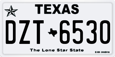 TX license plate DZT6530