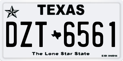 TX license plate DZT6561