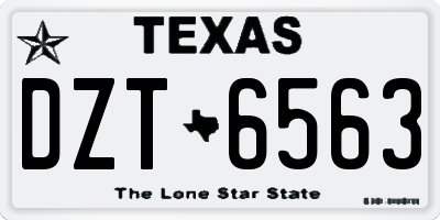 TX license plate DZT6563