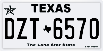 TX license plate DZT6570