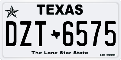 TX license plate DZT6575