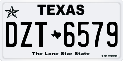 TX license plate DZT6579