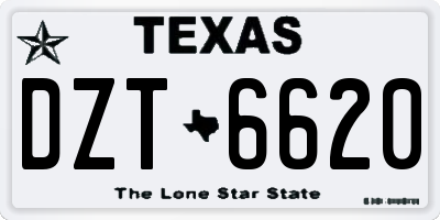 TX license plate DZT6620