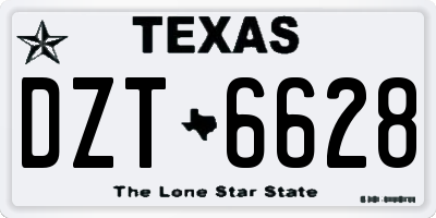 TX license plate DZT6628