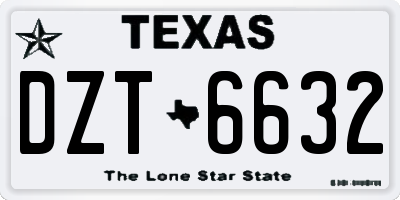 TX license plate DZT6632