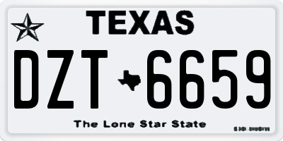 TX license plate DZT6659