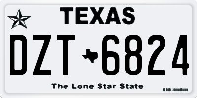 TX license plate DZT6824