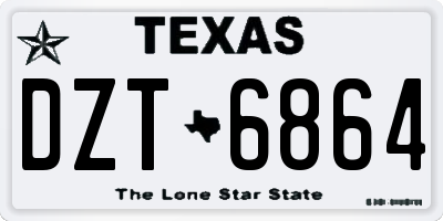 TX license plate DZT6864