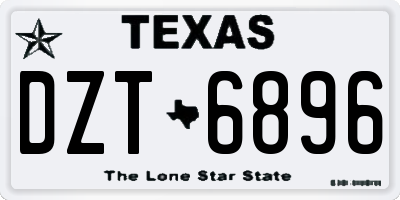 TX license plate DZT6896