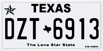 TX license plate DZT6913