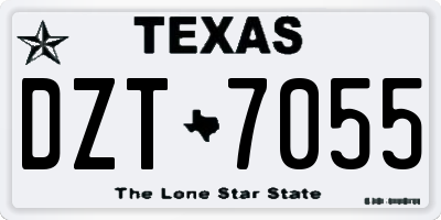 TX license plate DZT7055