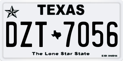 TX license plate DZT7056