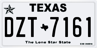 TX license plate DZT7161