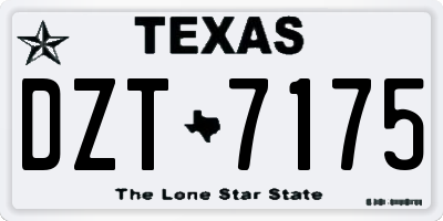 TX license plate DZT7175