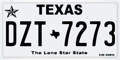TX license plate DZT7273