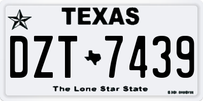 TX license plate DZT7439
