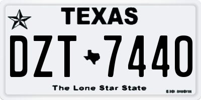 TX license plate DZT7440