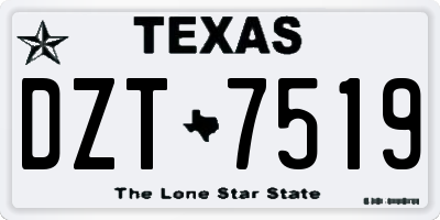 TX license plate DZT7519