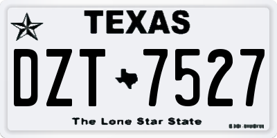 TX license plate DZT7527