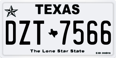 TX license plate DZT7566