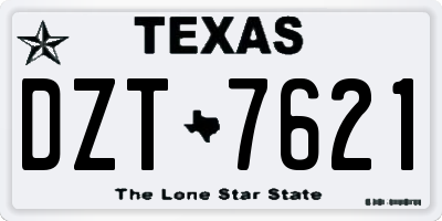 TX license plate DZT7621