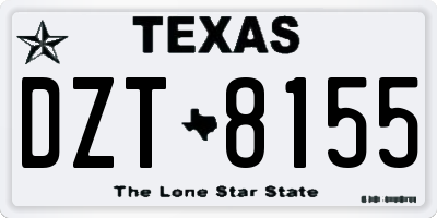 TX license plate DZT8155